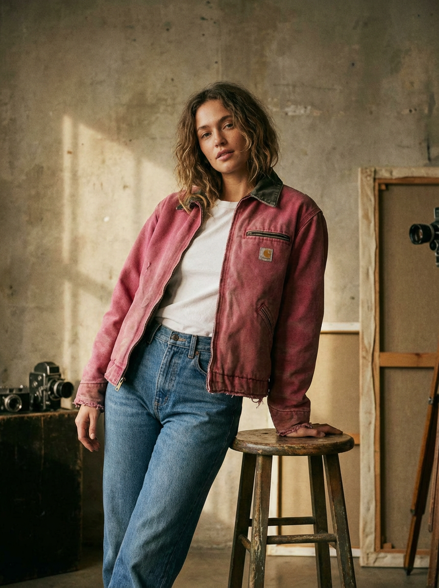 Vintage Pink Carhartt Detroit Jacket™